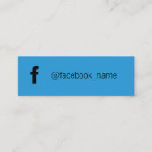 ソーシャルメディア（青/白） スキニー名刺 (正面)