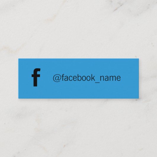 ソーシャルメディア（青/白） スキニー名刺 (正面)