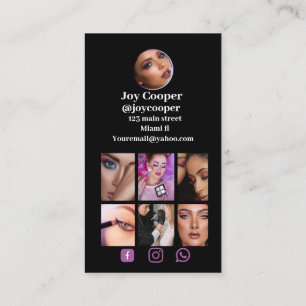 ソーシャルメディア、InstagramフォトコラージュQRcode 名刺