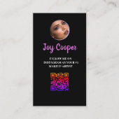 ソーシャルメディア、InstagramフォトコラージュQRcode 名刺 (正面)