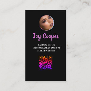 ソーシャルメディア、InstagramフォトコラージュQRcode 名刺
