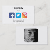 ソーシャルメディアFACEBOOK TWITTER INSTAGRAMのプロフィール 名刺 (正面/裏面)