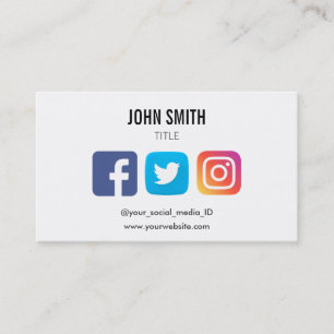 ソーシャルメディアFACEBOOK TWITTER INSTAGRAMのプロフィール 名刺