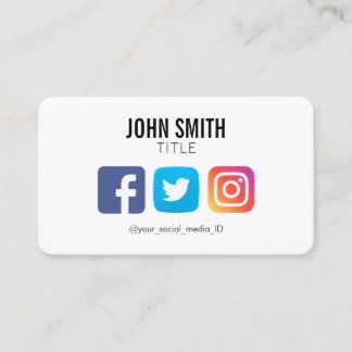 ソーシャルメディアFACEBOOK TWITTER INSTAGRAMのプロフィール 名刺