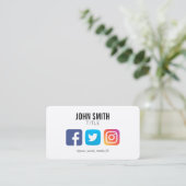 ソーシャルメディアFACEBOOK TWITTER INSTAGRAMのプロフィール 名刺 (スタンド正面)