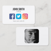 ソーシャルメディアFACEBOOK TWITTER INSTAGRAMのプロフィール 名刺 (正面/裏面)