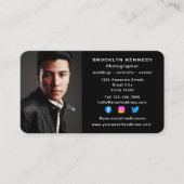 ソーシャルメディアFreelanceフォトグラファー写真ヘッドショット 名刺 (正面)