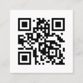 ソーシャルメディアInstagramおよびFacebookのQRコード スクエア名刺 (裏面)