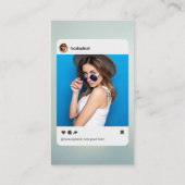 ソーシャルメディアInstagramプロファイルスタイル 名刺 (裏面)