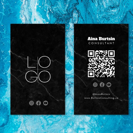 ソーシャルメディアInstagram Facebook YouTube QRコード 名刺