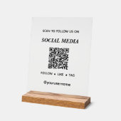 ソーシャルメディアQRに対する自後を追分のスキャンの作成 アクリルサイン (傾斜)