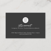 ソーシャルメディアQRコモダンードメイクアーティスト写真ブー 名刺 (裏面)