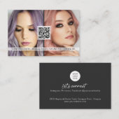 ソーシャルメディアQRコモダンードメイクアーティスト写真ブー 名刺 (正面/裏面)