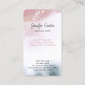 ソーシャルメディアQRコードとロゴの水色に感謝 名刺 (裏面)