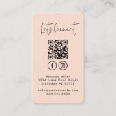 ソーシャルメディアQRコードと私たちとモダン接続 名刺 (正面)