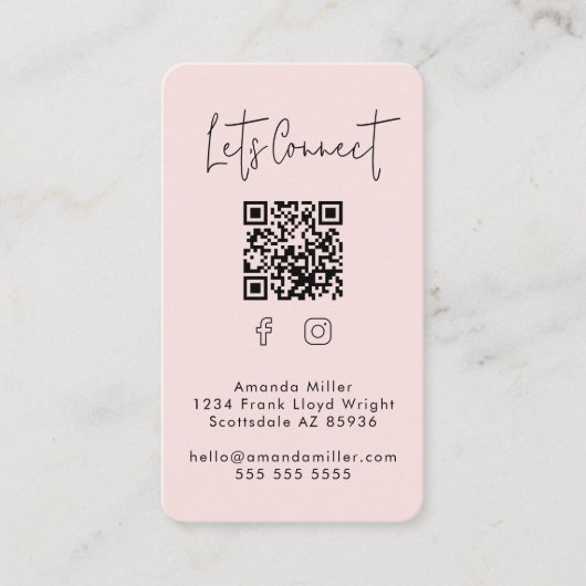 ソーシャルメディアQRコードと私たちとモダン接続 名刺 (正面)
