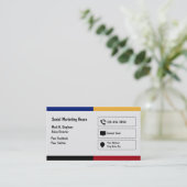 ソーシャルメディアQRコードのビジネス連絡カード コーリングカード (スタンド正面)