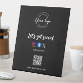 ソーシャルメディアQRコードのWebサイトのロゴをカスタム取得する 台座サイン (インサイチュ)