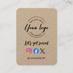 ソーシャルメディアQRコードのWebサイトのロゴをカスタム取得する 名刺