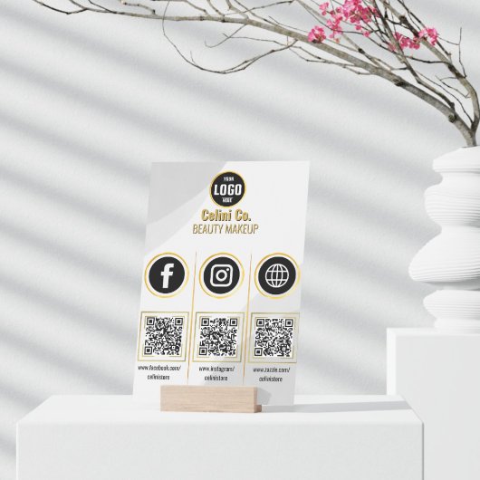 ソーシャルメディアQRコードアクリル記号 – カスタム美しい アクリルサイン