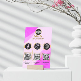 ソーシャルメディアQRコードアクリル記号 – カスタム美しい アクリルサイン