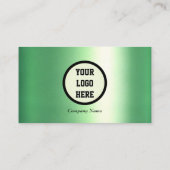 ソーシャルメディアQRコードエメラルドグリーンメタリック 名刺 (裏面)