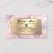 ソーシャルメディアQRコードグリッター金ゴールド モダン エレガント 名刺 (裏面)