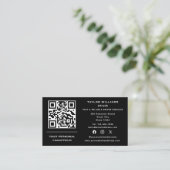 ソーシャルメディアQRコードショーフールサービスタクシー運転手 名刺 (スタンド正面)