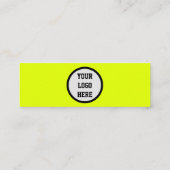 ソーシャルメディアQRコードシンプル蛍光黄 スキニー名刺 (裏面)