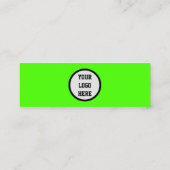 ソーシャルメディアQRコードスキャン可能な蛍光緑 スキニー名刺 (裏面)