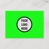 ソーシャルメディアQRコードスキャン可能な蛍光緑 名刺 (裏面)