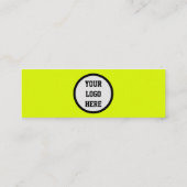 ソーシャルメディアQRコードスキャン可能な蛍光黄色 スキニー名刺 (裏面)