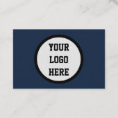 ソーシャルメディアQRコードスキャン可能ネイビーブルー 名刺 (裏面)