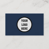 ソーシャルメディアQRコードスキャン可能ネイビーブルー 名刺 (裏面)