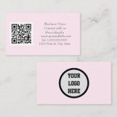 ソーシャルメディアQRコードスキャン可能ピンクプロフェッショナル 名刺 (正面/裏面)