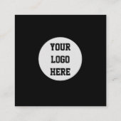 ソーシャルメディアQRコードスキャン可能ブラックプロフェッショナル スクエア名刺 (裏面)