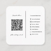 ソーシャルメディアQRコードビジネスイエローサンキュー スクエア名刺 (裏面)