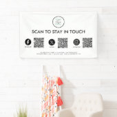 ソーシャルメディアQRコードビジネス 横断幕 (インサイチュ)