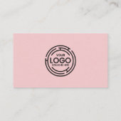 ソーシャルメディアQrコードピンクに接続 名刺 (裏面)