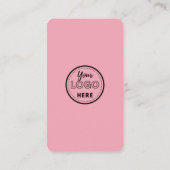 ソーシャルメディアQRコードピンクに接続 名刺 (裏面)