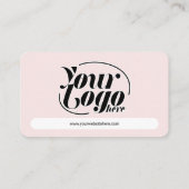 ソーシャルメディアQRコードピンクプロフェッショナルマーケティング 名刺 (裏面)