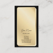 ソーシャルメディアQRコードフェミニンモダン金ゴールド 名刺 (裏面)