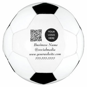 ソーシャルメディアQRコードブラックビジネスモダンロゴ サッカーボール