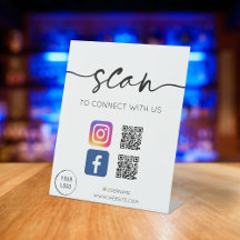 ソーシャルメディアQRコードホワイト