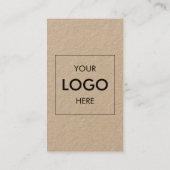 ソーシャルメディアQRコードモダンロゴクラフト 名刺 (裏面)