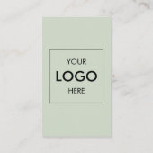 ソーシャルメディアQRコードモダンロゴセージグリーン 名刺 (裏面)