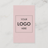 ソーシャルメディアQRコードモダンロゴピンク 名刺 (裏面)