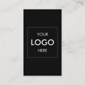 ソーシャルメディアQRコードモダンロゴブラック 名刺 (裏面)