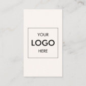 ソーシャルメディアQRコードモダンロゴベージュ 名刺 (裏面)