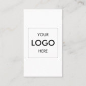 ソーシャルメディアQRコードモダンロゴホワイト 名刺 (裏面)